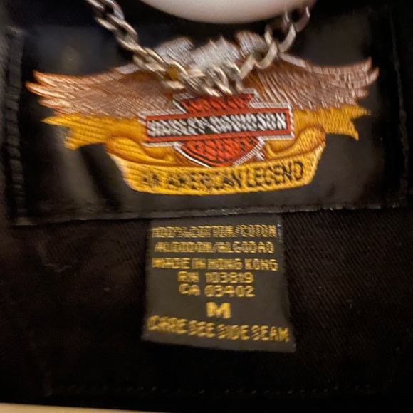 Vintage Harley Davidson black button down shirt size medium - Picture 6 of 8